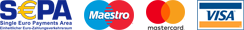 SEPA Maestro Mastercard VISA SEPA Maestro Mastercard VISA
